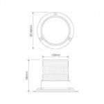 R10 LED Rundumleuchte 10 - 30v mit PC Magnet-Befestigungssockel | EQPR10ABM-MM – Bild 2