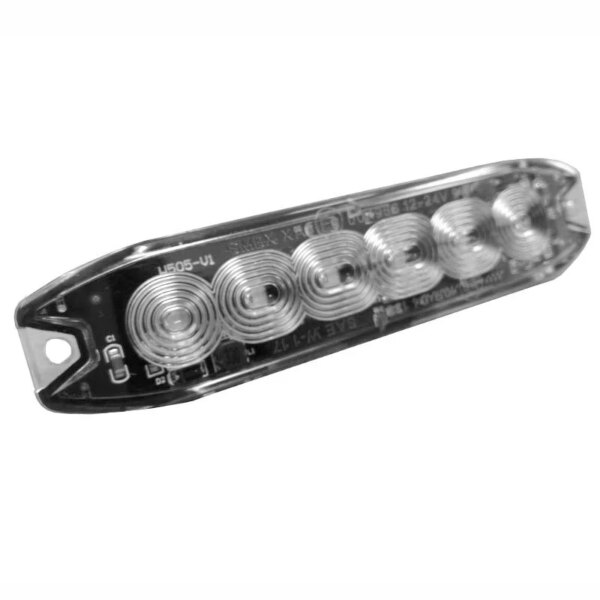 R65 Slimline LED Blitzer 6 LEDs Gelb 10 - 30V | S07F6100.1