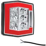 LED kompaktes Rücklicht mit Kennzeichenbeleuchtung | 12-36v | 100cm. Kabel | V10C4-730