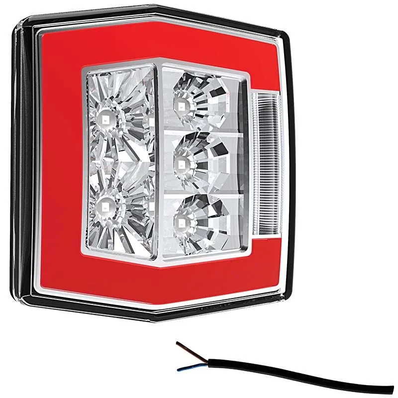 LED kompaktes Rücklicht mit Kennzeichenbeleuchtung | 12-36v | 100cm. Kabel | V10C4-730