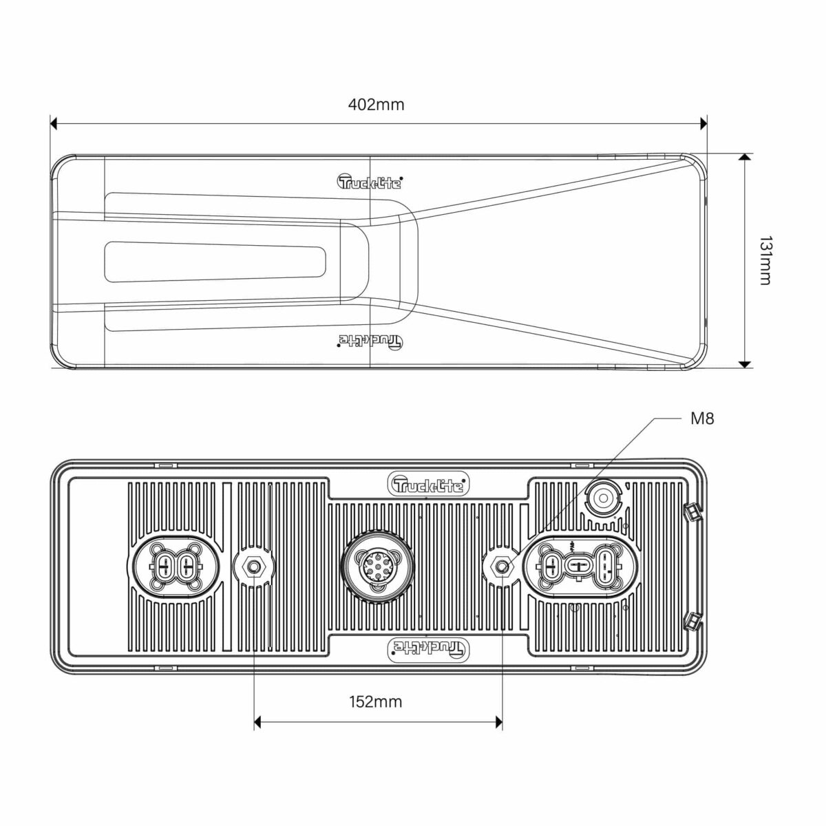 Truck-Lite M900 Rücklicht rechts 7-PIN (EU)+ 5xSS 24v – Bild 2