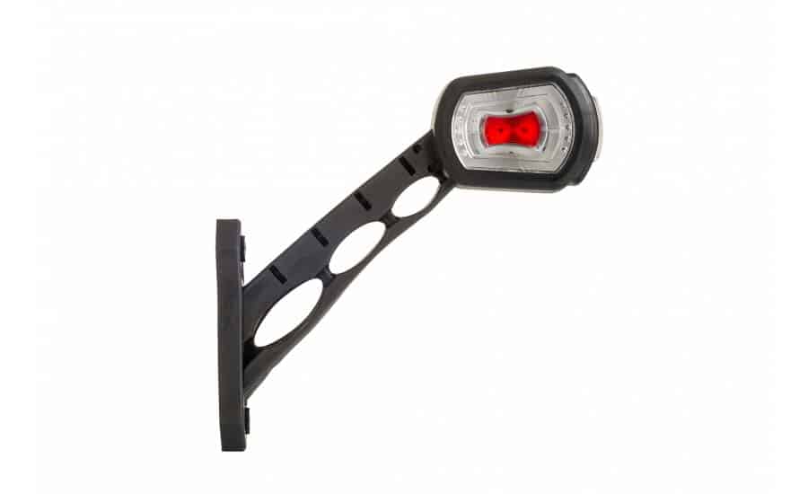LED Begrenzungsleuchte rechts mit Alarm rot-weiß-amber 12-24v | MBA-2762RWA