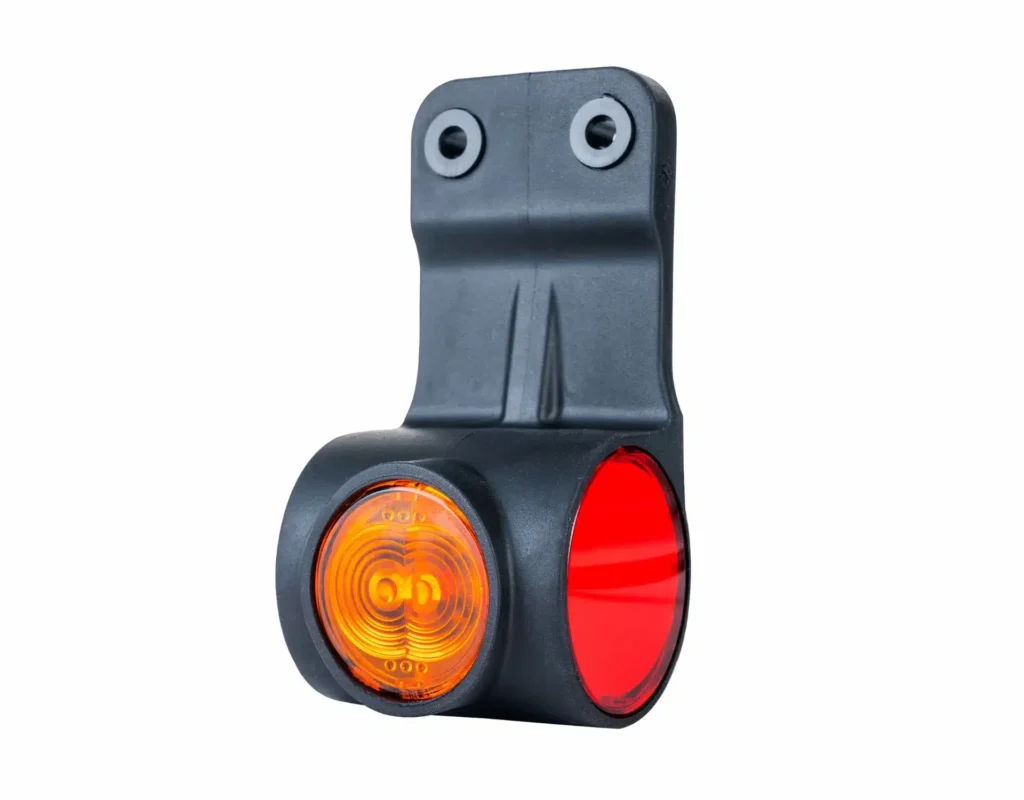 LED Begrenzungsleuchte links neon rot-weiß-amber 12-24v 60cm Kabel