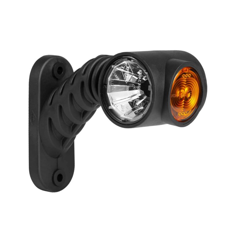 LED Begrenzungsleuchte dunkel links rot-weiß-amber 12-24v 50cm Kabel