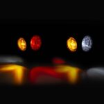 LED dunkle Begrenzungsleuchte rechts rot-weiß-amber 12-24v 50cm Kabel – Bild 4