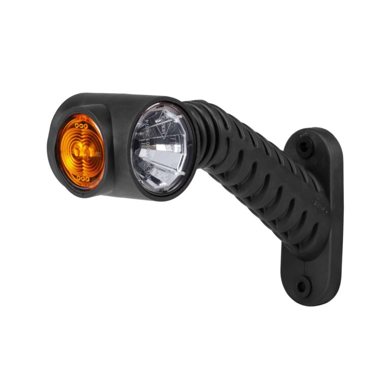 LED dunkle Begrenzungsleuchte rechts rot-weiß-amber 12-24v 50cm Kabel