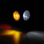 LED dunkle Begrenzungsleuchte rechts rot-weiß-amber 12-24v 50cm Kabel – Bild 3