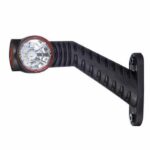 Rechts | LED Begrenzungsleuchte | rot-weiß-amber | 12-24v | 50cm. Kabel | MB-4892RWA