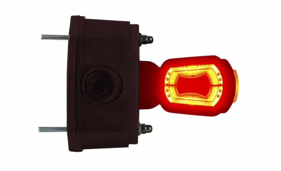 LED Begrenzungsleuchte rechts rot-weiß-amber 12-24v 50cm Kabel | MBA-2701RWA