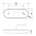 LED Positionsleuchte weiß | 12-24v | 1,5mm². Stecker | MV-1420W – Bild 3
