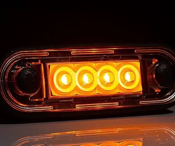 LED Positionsleuchten Einbau amber 12-24v 5m Kabel