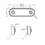 LED Positionsleuchten Einbau amber 12-24v 5m Kabel – Bild 3