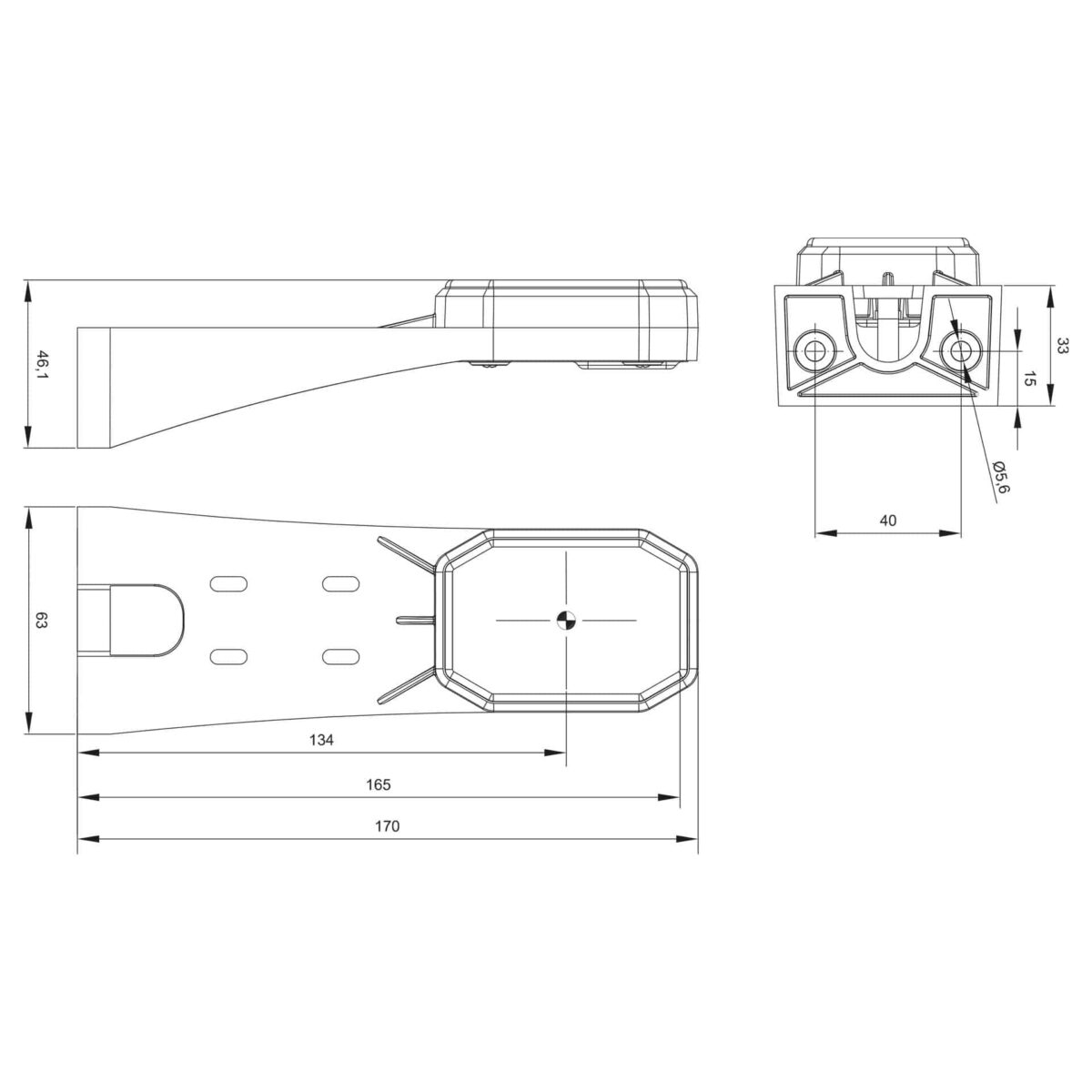 LED Umrissleuchte amber | 12-24v | Stecker zum Schieben | MV-5790A – Bild 3