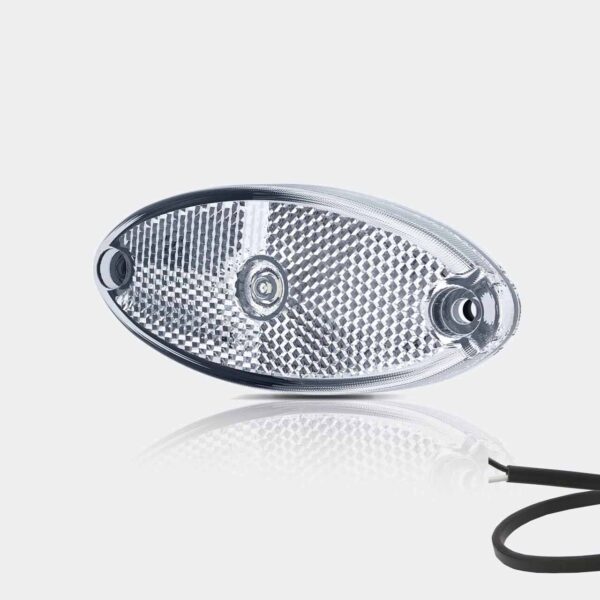 LED Positionsleuchte oval weiß | 12-24v | 50cm. Kabel | MV-5800W