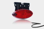 LED Positionsleuchte oval rot mit Halterung | 12-24v | 50cm. Kabel | MV-5850R