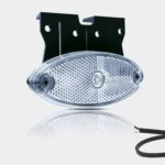 LED Positionsleuchte oval weiß mit Halterung | 12-24v | 50cm. Kabel | MV-5850W