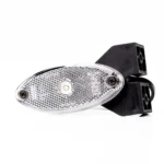 LED Positionsleuchte + Halterung oval weiß 12-24v 50cm Kabel | MV-5890W