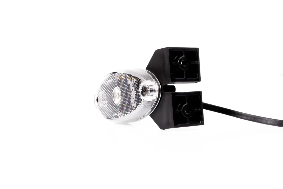 LED Positionsleuchte + Halterung oval weiß 12-24v 50cm Kabel | MV-5890W – Bild 2