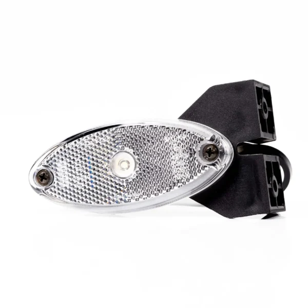 LED Positionsleuchte + Halterung oval weiß 12-24v 50cm Kabel | MV-5890W