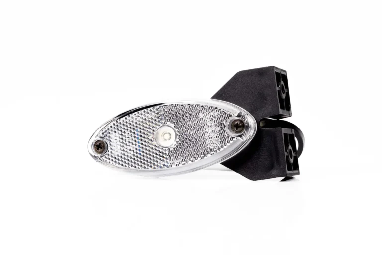 LED Positionsleuchte + Halterung oval weiß 12-24v 50cm Kabel | MV-5890W