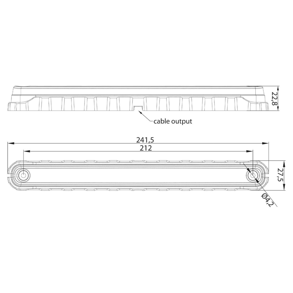 LED Positionsleuchte weiß | 12-24v | 0,15m Kabel | MV-5900W – Bild 5