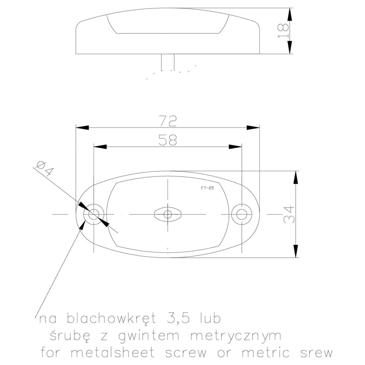 LED Positionsleuchte weiß | 12-24v | 50cm. Kabel | 0,75mm. Stecker | MV-5410W – Bild 5