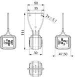 LED Begrenzungsleuchte rechts rot-weiß 12-24v 25cm Kabel – Bild 7