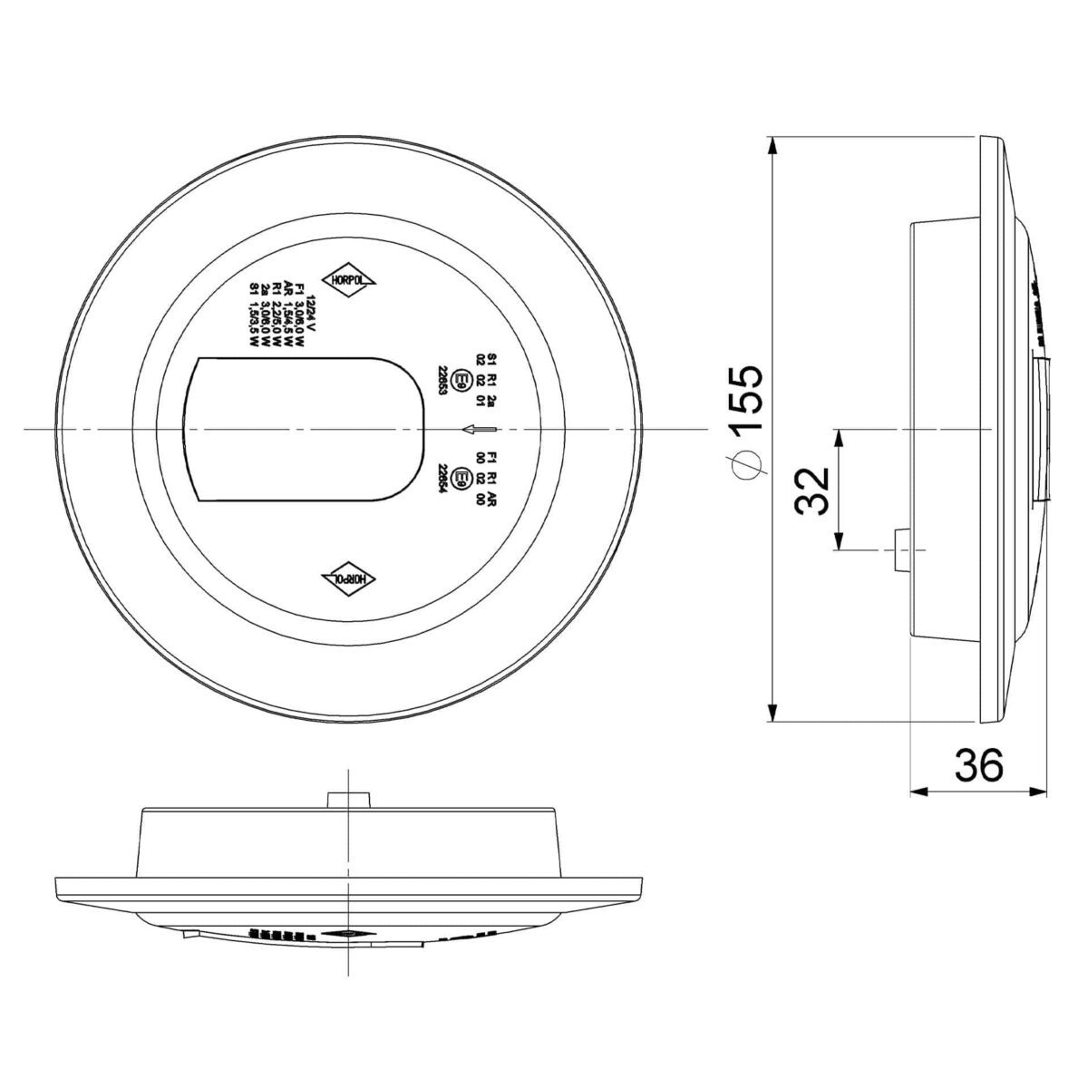 LED-Rückfahrlicht rechts 120mm Einbau 12-24v 1,5m. | VC-2932 – Bild 5