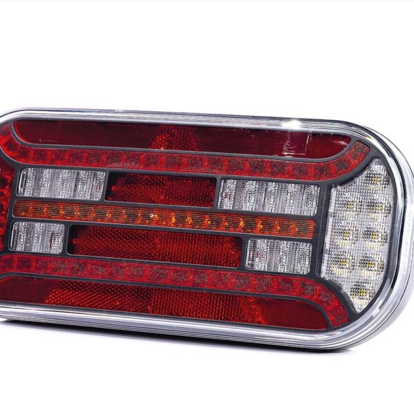 Links | LED Rücklicht Dreiecksreflektor | 12-24v | 100cm. Kabel | VC-3101