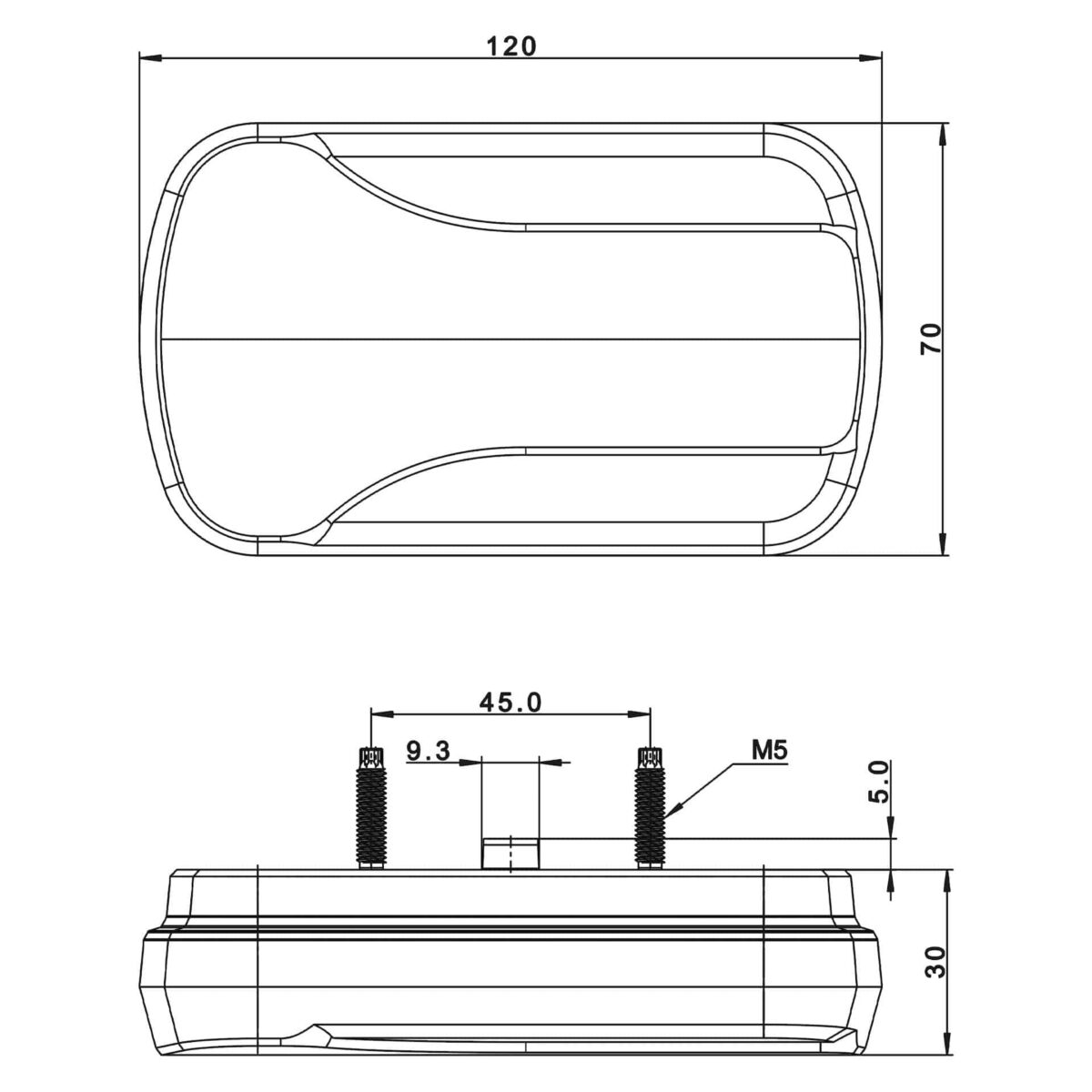 LED Rücklicht kompakt 3-funktional 24V – Bild 5