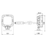LED Arbeitsscheinwerfer Magnetfuß 1000lm - 12W - 12-24v | WF-1012MM80 – Bild 5
