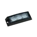 LED Blitzer 3 LEDs | Slimline | R65 | Blau | 10-30v | SLED3DVBR65