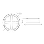 LED low-base Rundumleuchte amber | 3-Schrauben-Montage | 12-24v | R65 | LPBR65A – Bild 3