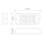 LED Blitzer 8 LEDs | amber | 10-30v | LED8DVA – Bild 2