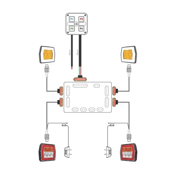 Mini-Bagger Beleuchtungsset 24V inkl. Steuergerät - PS-250KIT