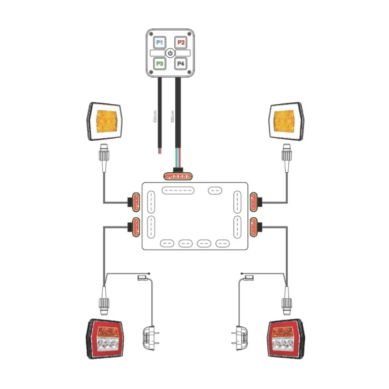 Mini-Bagger Beleuchtungsset 24V inkl. Steuergerät - PS-250KIT