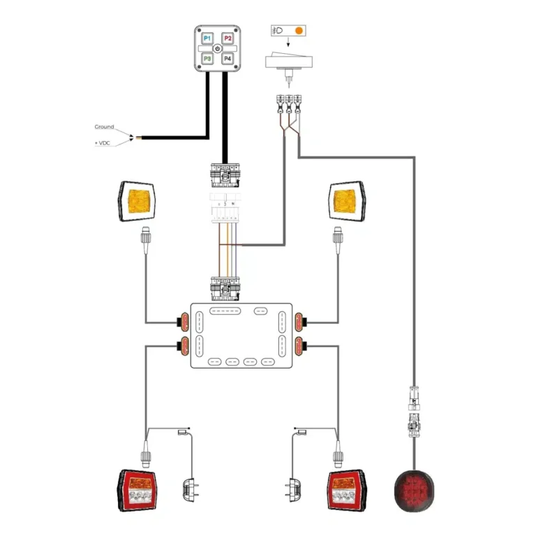 Mini-Bagger Nebelscheinwerfer Erweiterungsset - PS-250-ML-KIT